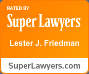 Badge indicating that Lester J. Friedman has been rated by Superlawyers